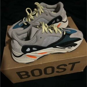 Yeezy Athletic Shoes - Gray, Black, and Orange